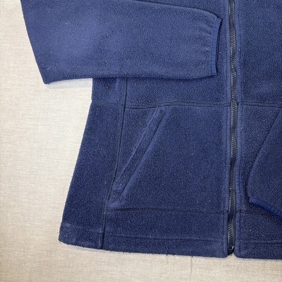 Women's L.L. Bean Mountain Long Sleeve Full Zip Fleece Jacket Navy Medium Hiking - Picture 3 of 12